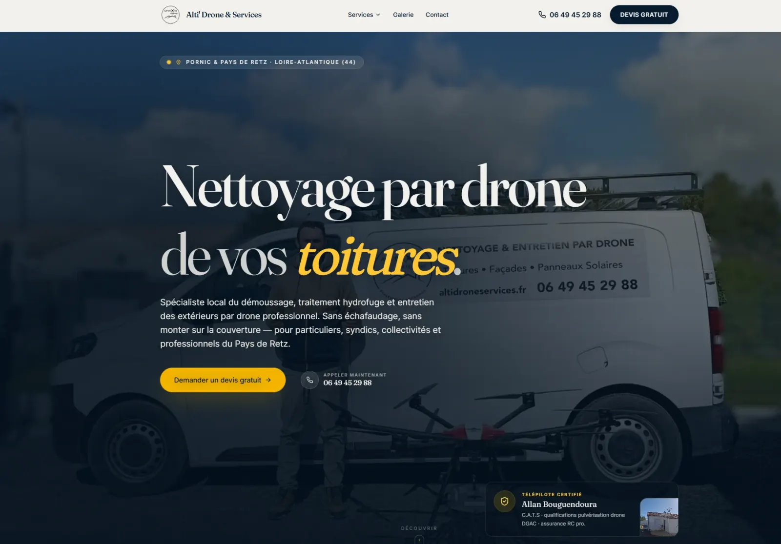 Aperçu du site Alti' Drone & Services