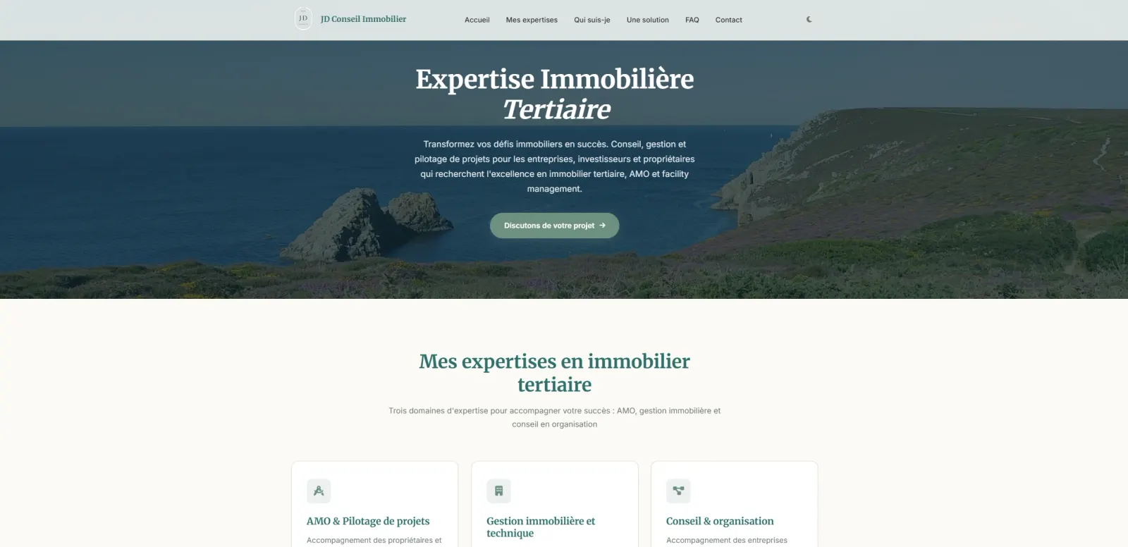 Aperçu du site JD Conseil Immobilier