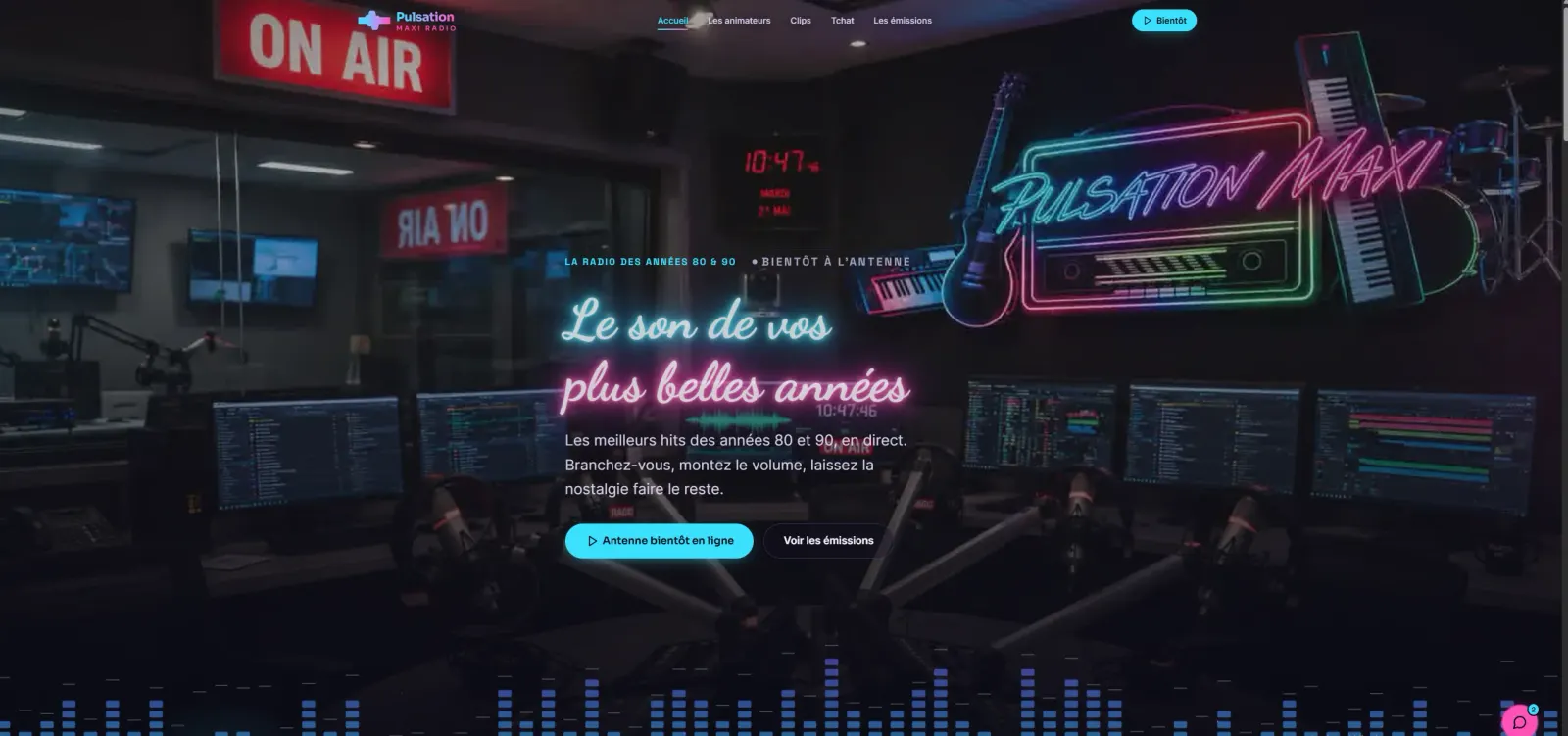 Aperçu du site Pulsation Maxi Radio